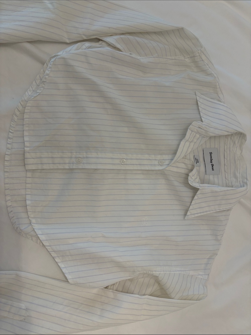Women’s Sunday Best Aritiza classic White Pinstripe Button-Down Shirt - Slim Fit